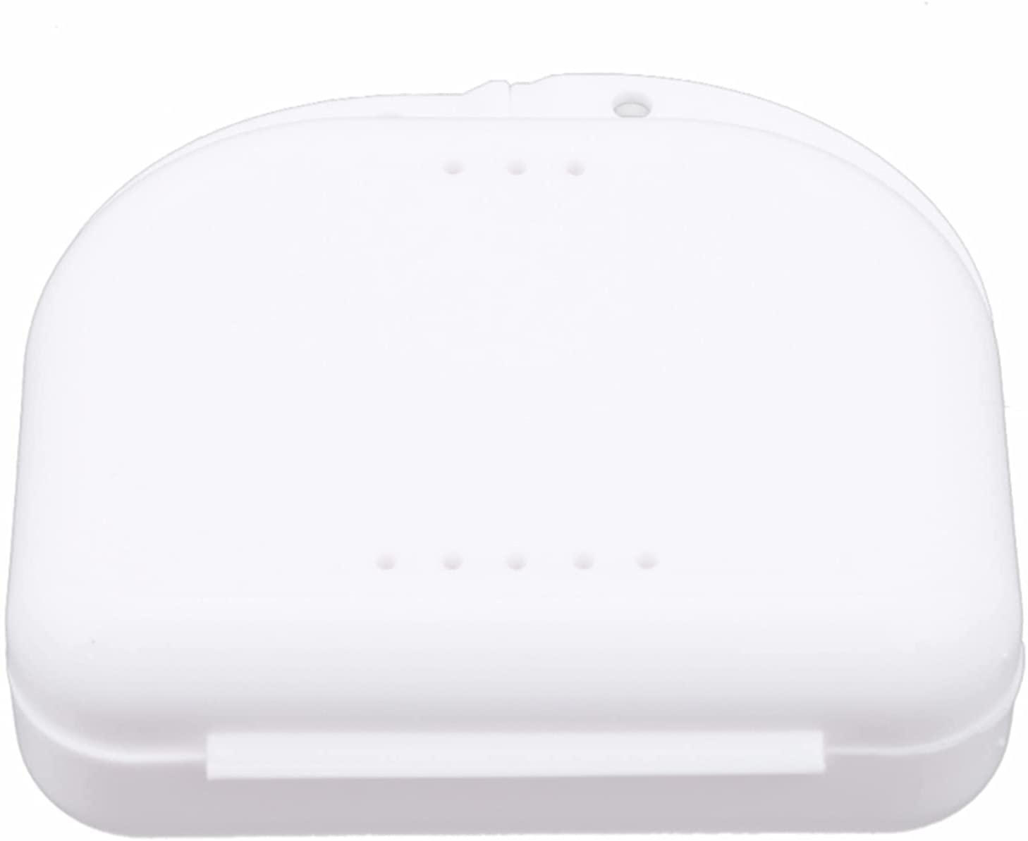 Tqcplfdiddo Retainer Case Mouth Guard Case Orthodontic Dental Retainer Box Denture Storage Container,White