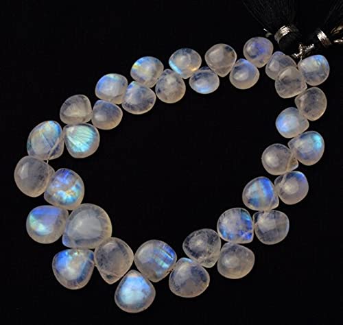 Pierre de lune arc-en-ciel véritable sans aspérité pour création de bijoux durables