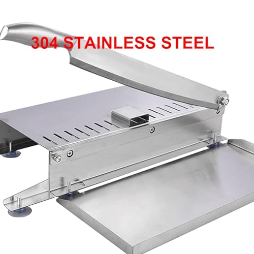 SYLUOQP Edelstahl-Rippen-Fleischzerkleinerer, manueller Knochen-Fleischschneider – für den gewerblichen Gebrauch zu Hause, für Fisch, Huhn, Rind, gefrorenes Fleisch und Gemüse,490mm 4 SYLUOQP Edelstahl-Rippen-Fleischzerkleinerer, manueller Knochen-Fleischschneider – für den gewerblichen Gebrauch zu Hause, für Fisch, Huhn, Rind, gefrorenes Fleisch und Gemüse,490mm
