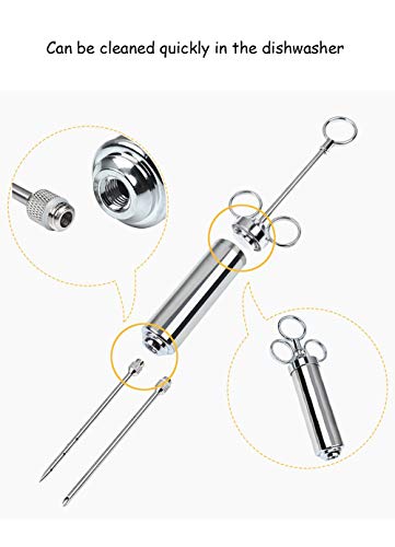 Decdeal Marinada Carne Molho para churrasco Seringa Tempero de aroma de 2 onças com 3 Marinade Flavo