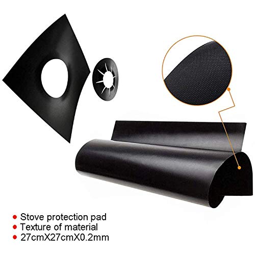 Stove Burner Covers Upgraded Reusable Double Thickness, Gas Range Stove Top Covers For Kitchen, Non-Stick Heat-Resistant And Dishwasher Safe With Silicone Oil Brush (Pack Of 8) #TOP5