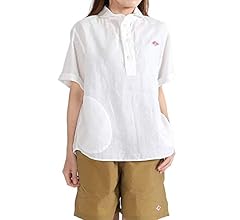 美品　ダントン リネン シャツ 36 JD-3565 KLS 半袖レディース Amazon.co.jp: [ダントン] リネン プルオーバーワークシャツ JD