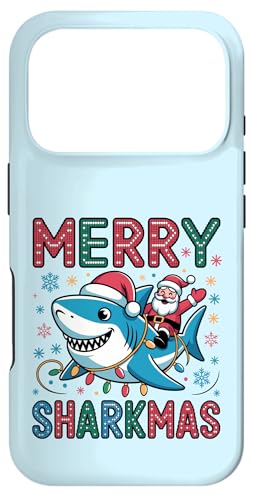 Merry Sharkmas AO[Z[^[ T^ CfBO V[N Cgt X}zP[X iPhone 17 Pro p