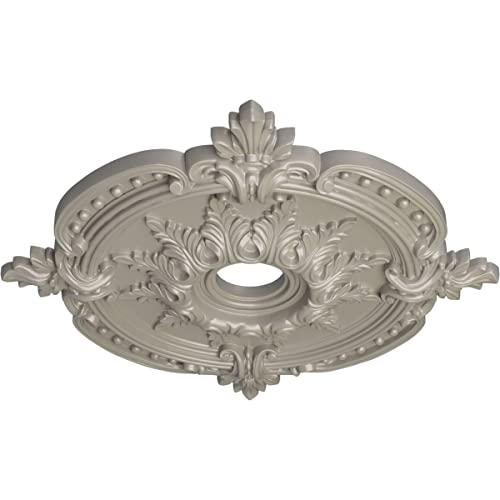 Image of Ekena Millwork CM28BEPWS Ceiling Medallion, Pearl White
