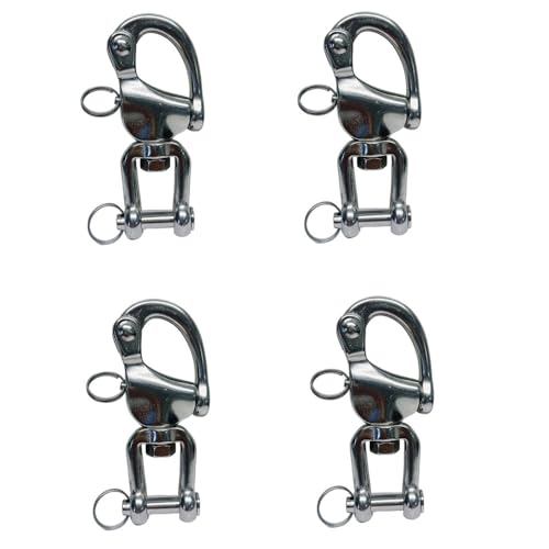 Prolinemax 4 Pc 5 Swivel JAW Snap Shackle SS316 Stainless Steel Shackle Forged Boat Anchor