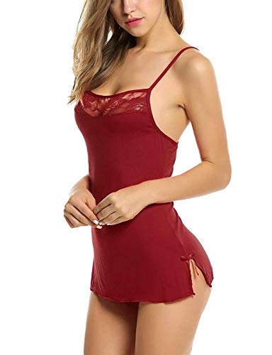 Image of Women's Poly Lycra Solid Above Knee Baby Doll Set