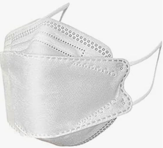 White Face Mask for Adults 4 Layer Filter Breathable with Soft Elastic Earloop 50 Pack