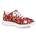GIFTPUZZ Boys and Girl Lace up Sneakers Breathable Running Training Shoes Low Top Shoes Soft Running Shoes Fashion Travel Shoes Gym Cross Trainer Sneakers (Christmas Tree Santa Claus Gift) Size 3