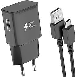 Cargador Tipo C Samsung Alkosto Cargador Carga Rápida Tipo C para Samsung Galaxy S10 5g S10 S10e S9 S9 S8 Plus A71 A70 A52 A52s A51 A40 A22 A12 M54 M53 M33 M23 M13 M12, EP-TA200 Adaptativa Fast Charging, Negro
