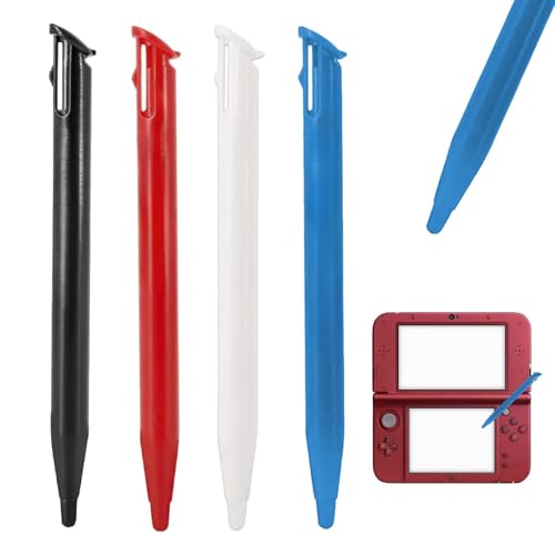 Lápiz capacitivo táctil para Nintendo 3DS XL, 4 lápices capacitivos compatibles con la nueva consola 3DS XL, lápiz capacitivo de plástico, almacenamiento cómodo, alta sensibilidad, control suave