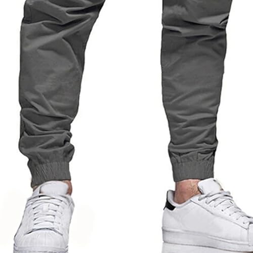 Lightweight Twill Jogger Pants Men Casual Cotton Chino Cargo Sweatpants Outdoor Hiking Athletic Track Trousers4
