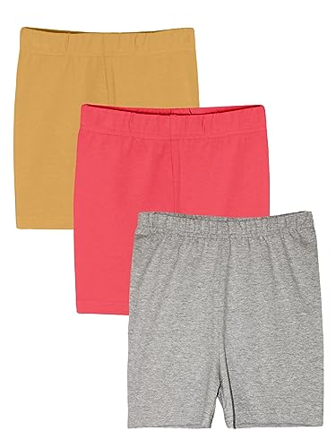 Image of KiddoPanti Girls Solid Cycling Shorts Pack of 3 | Soft & Stretchy Cotton Spandex | Comfortable Fit with Elastic Waistband | Half Tights Length Girls Inner Cycling Shorts