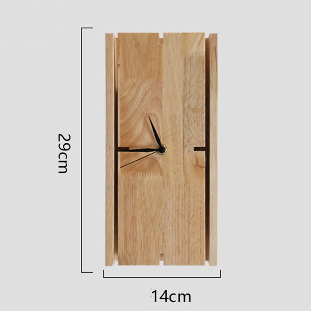 Horloge Murale rectangulaire en Bois LED 8W, Style Moderne, pour Chambre, Salon, Couloir, éclairage d'ambiance 4000K