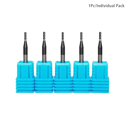 Image of 1 /16 inch End Mill Bits, Square Carbide End Mill with 4 Flutes,ALTiN Coated, HRC 55, Professional Router Bits for CNC & DIYes to Milling Alloy Steels /Hardened Steels (5Pcs)