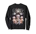 Cool Capybara Patriotic 4th Of July Capybaras Men Women Kids Sweatshirt