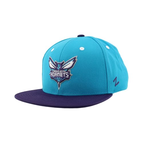 Charlotte Hornets NBA Officially Licensed Adjustable Snapback Hat Flat Bill Z11 Icon Alternate Color