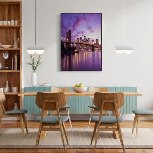Images pont architecture moderne violet 60x90cm tableau pour chambre