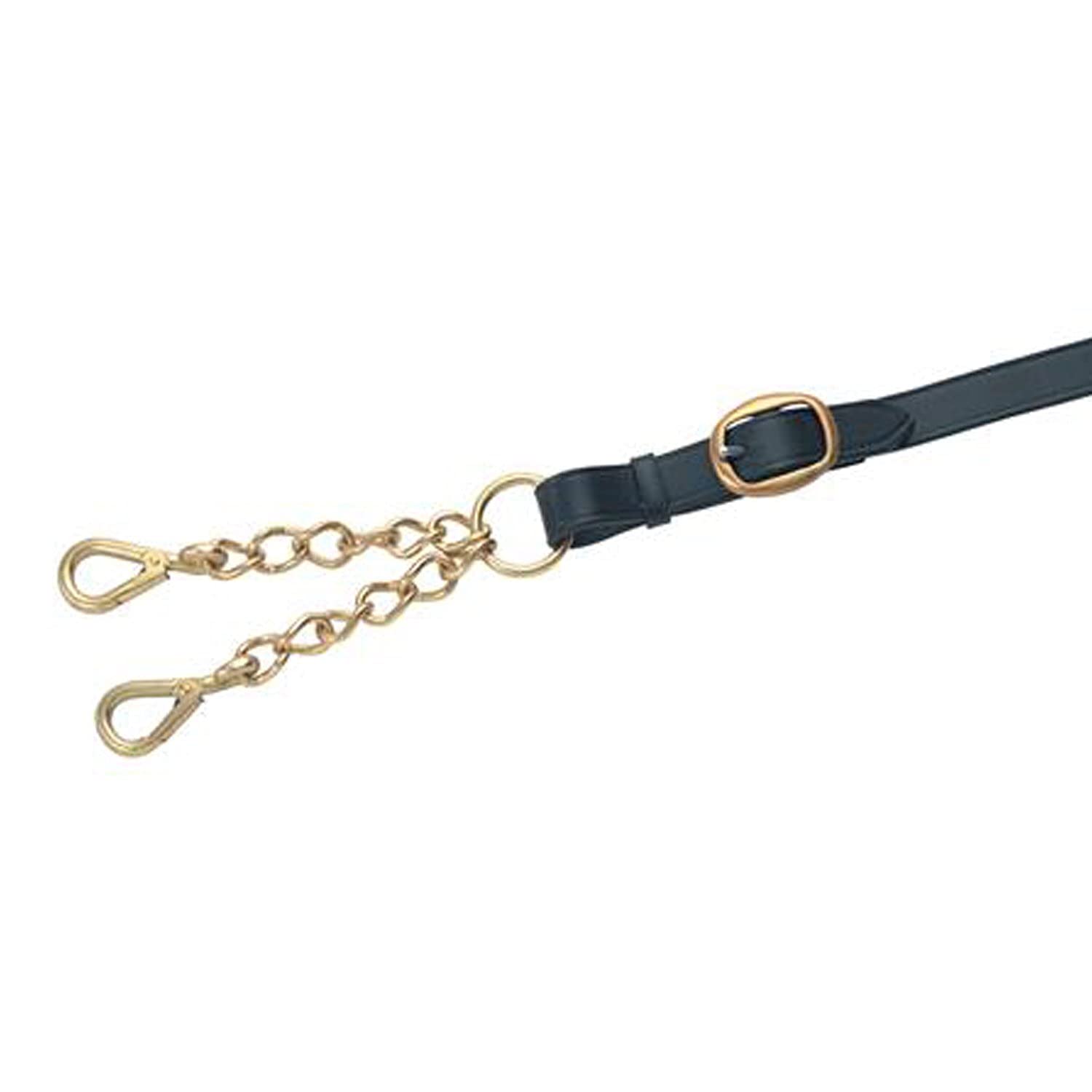 Blenheim Shires Leather Lead Rein in Black with Large Chain onesize