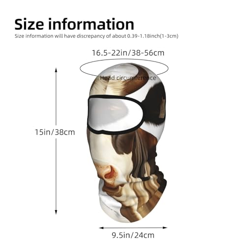 Máscara de esquí para hombre y mujer con diseño de vaca, cubrecabeza completo para exteriores, ideal para verano miniatura 5