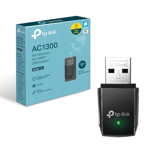 TP-Link Archer T3U AC1300 USB WLAN Stick Adapter (bis zu 867 Mbit/s auf 5GHz und 400 Mbit/s auf...