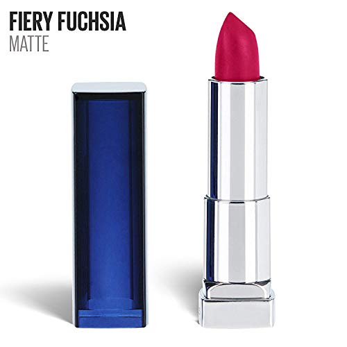 (2 Pack) Maybelline New York Color Sensational Pink Lipstick Matte Lipstick, Fiery Fuchsia, 0.15 oz