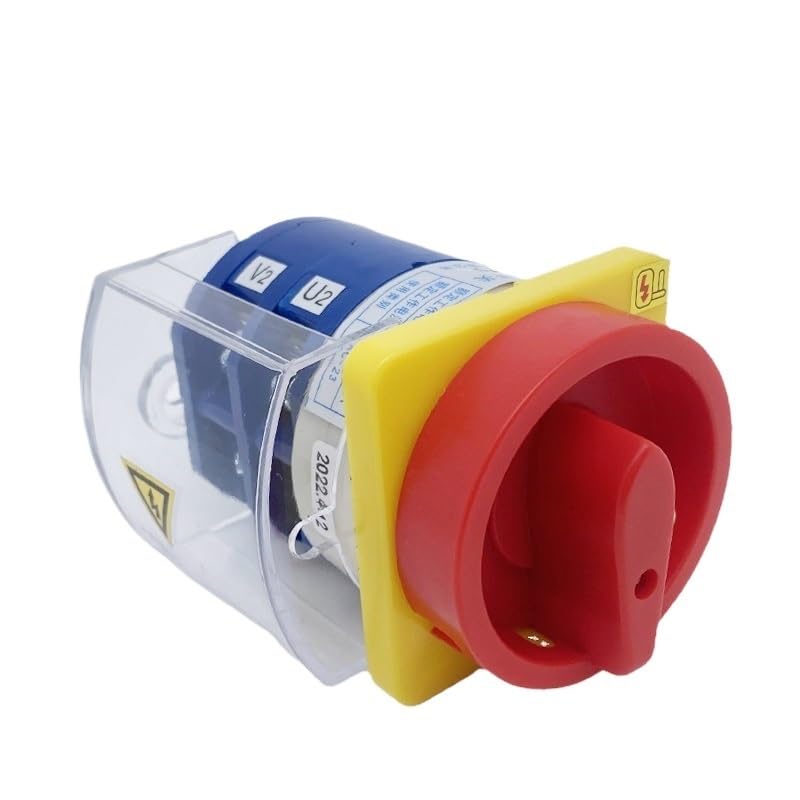 40A 2 Position 2 Poles with Plastic Cover Emergency Stop Padlock Power Cut Off Motor Rotary Cam Switch