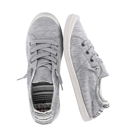 Dunes Sport Women's Reesa Canvas Sneaker, Grey, 9