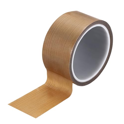 Image of PATIKIL High Temperature PTFE Tape 2 Inch x 33 Feet, PTFE Coated Fiberglass Adhesive Tape for Vacuum Sealer Machines Hand-Impulse Sealers Insulation, Brown