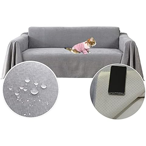 PEXXSUII Sofaüberwürfe Loveseat Abdeckung, Wasserabweisend, Rutschfest, Langlebig, Vollständig, Sofakissen, Stoff, Möbel, Couchschutz für Haustiere Haare Kinder Floppers Hund Katze Kratzer 230 x 180cm Cover