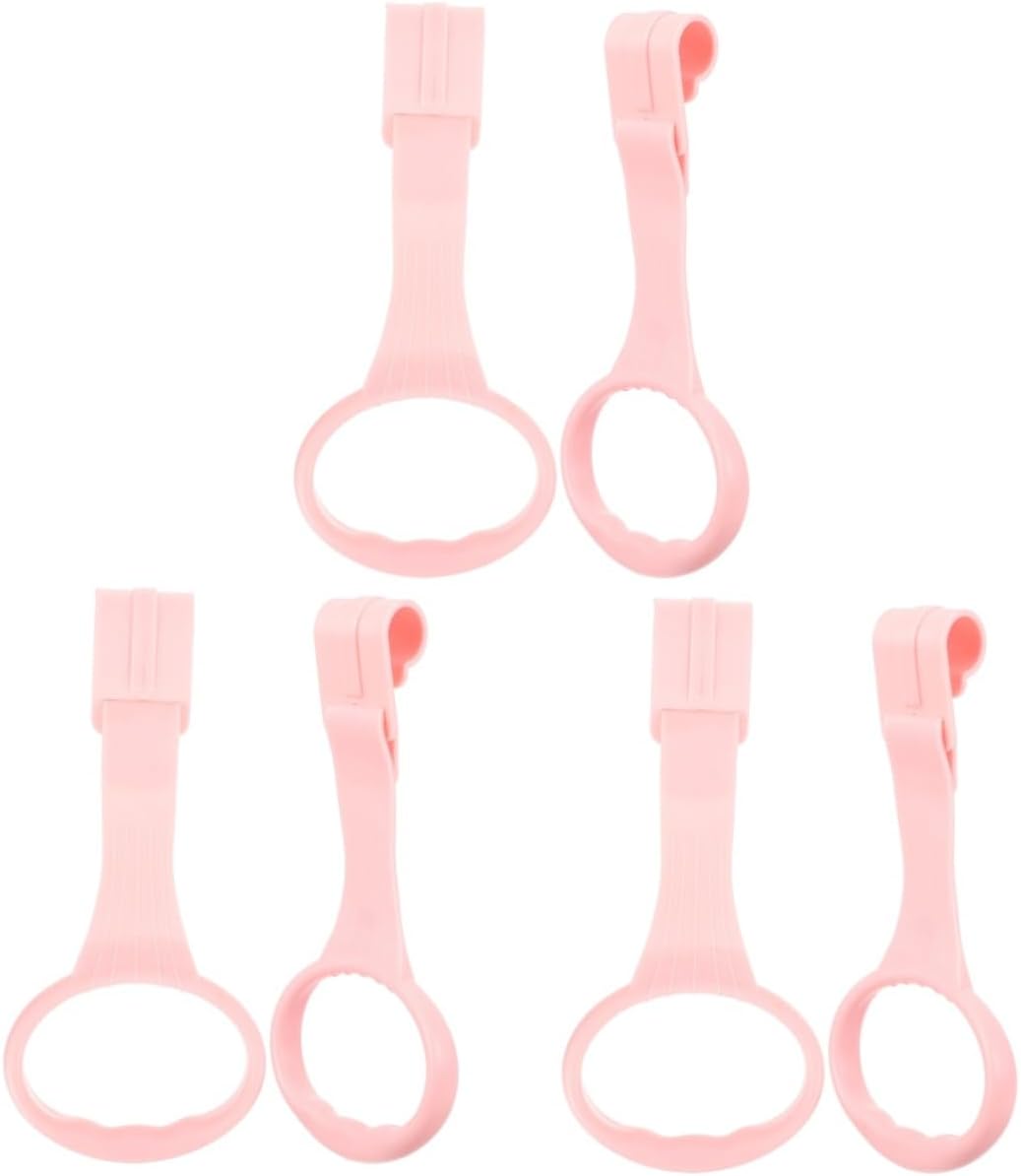 BESPORTBLE 3pairs Pull Ring Portable Boy Girl Bed Standing Safety Ring for Walking Assistance Helps Develop Confidence and Movement Skills and Lightweight Pink