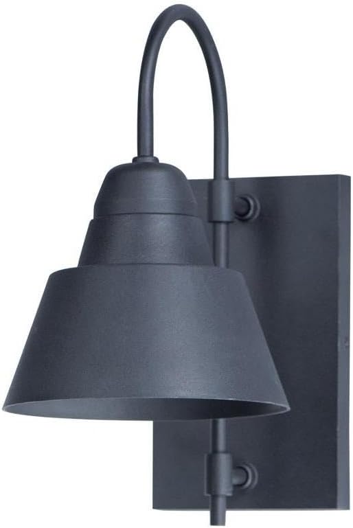 Maxim Lighting Shoreline 1-Light Wall Sconce | Black Finish | Nylon Shade | Transitional Hallway Bedroom Wall Sconce | 10103BK