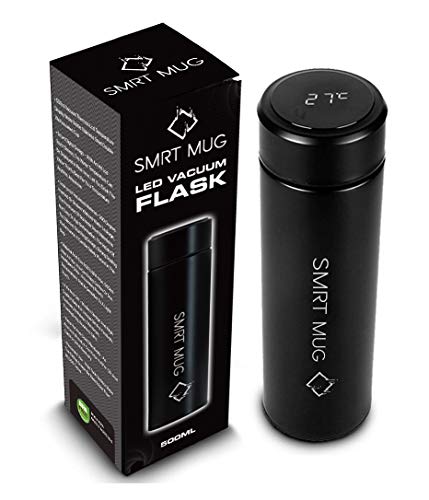 Smart thermos mug- Stainless Steel Water Bottle with LED Temperature Display – Double