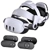 Hot-Swappable Battery Head Strap for Quest 3/Quest 3S/ Quest 2, 6700mAh Magnetic Battery for Extra 2-3H Playtime, Comfort VR Headstrap Reduce Pressure, Enhanced Balance, for Oculus Head Strap
