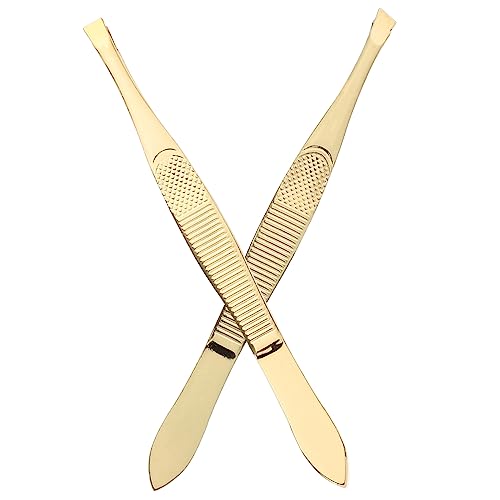 PACKOVE Professional Eyebrow Tweezers 2-in-1 Eyebrow Clip Set Trim Tweezers for Women Men for Makeup