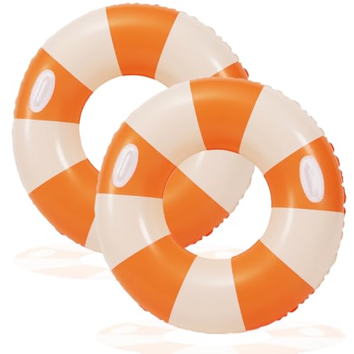 Image of 2 PCS Inflatable Pool Floats for Swimming Pool Party Lake Beach Adults - Floaties Pool Tubes Swim Rings Tubes Floaties for Beach Pool Party Decorations