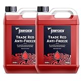 Ready to Use Red Antifreeze Coolant – Jennychem Long-Life Engine Coolant with OAT Technology | Protects Against Freezing, Overheating & Corrosion (2 x 5 Litre)