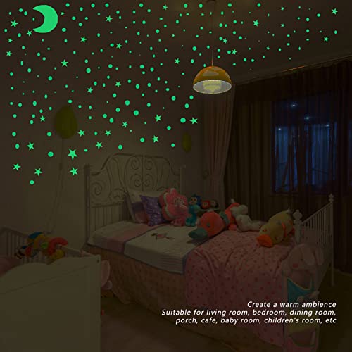 4Pcs Moon Star Vinilos Decorativos, Luminous Stickers miniatura 3