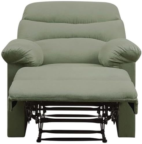 Image of Premium Fabric Recliner Chair with Manual Control, High Density Foam Padding & Full Body Support for Living Room, Color: Green