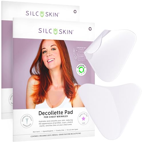 Silc Skin Decollette Pad for Chest Wrinkles, 60 Day Supply
