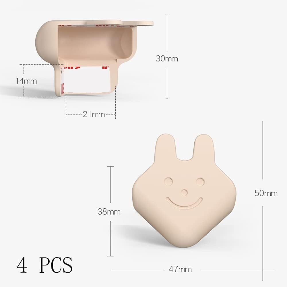 Protections d'angle, 8 pièces, Protections d'angle, Gel adhésif Haute résistance(Brown)