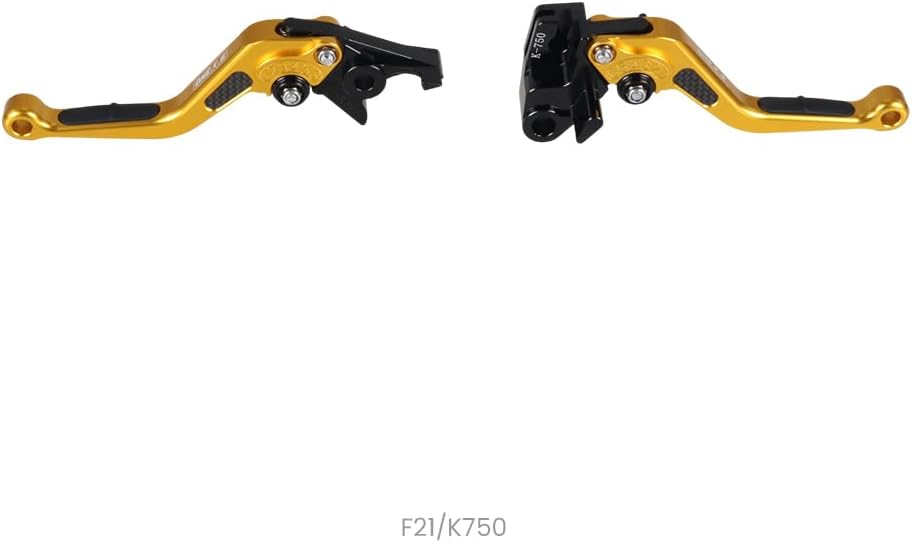 ONE.K.S Motorcycle Brake Clutch Levers Handlebar Control Lever Adjustable Carbon Fiber Hand Levers CNC Fit for Kawasaki ZX4R/ZX4RR/Z900/Z650/Ninja650/ER-6F/VERSYS 650/1000 Vulcan/S (Gold)
