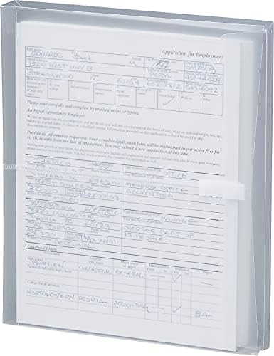 Smead Poly Envelope, 1-1/4" Expansion, Hook-and-Loop Closure, Side Load, Letter Size, Clear, 5 per Pack (89661) image 5