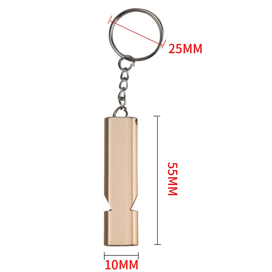 Lot De 4 Sifflets De Survie En Métal - Double Tube - Pour Randonnée, Camping, Sport, Urgences