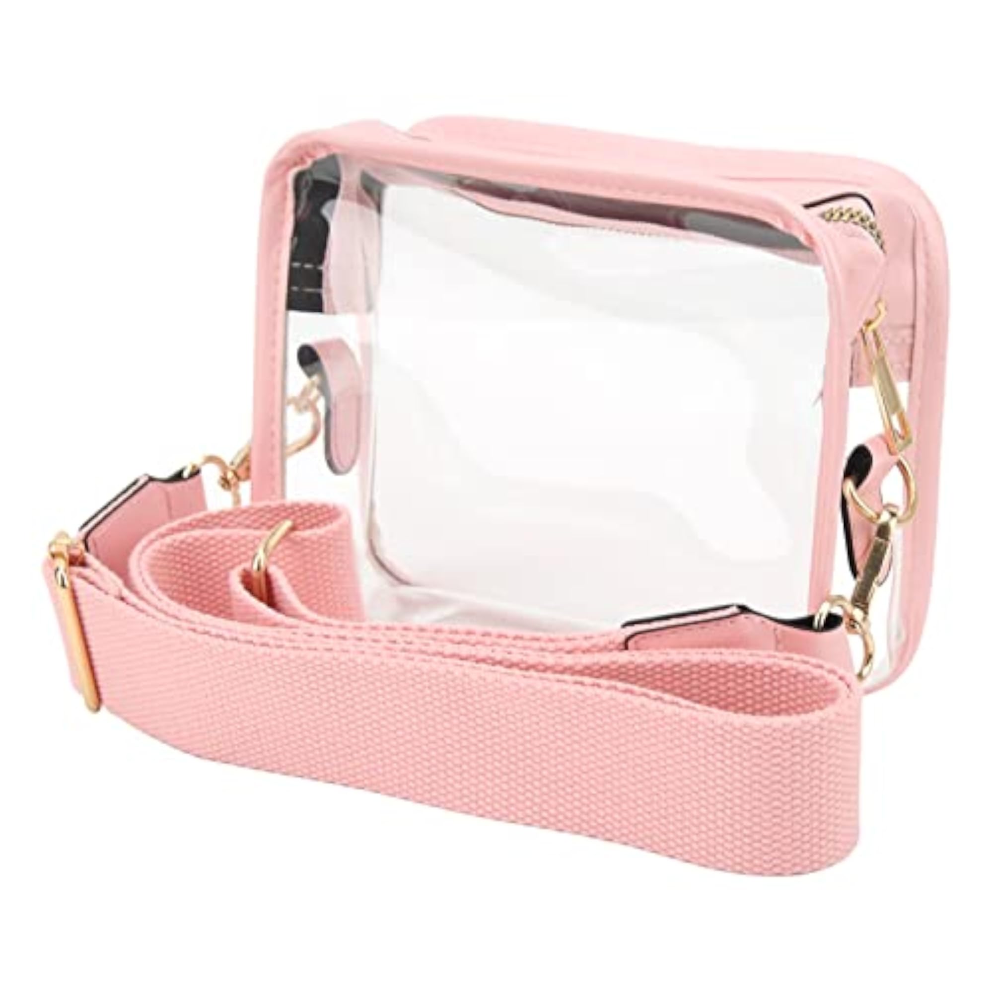 Waterproof Clear Messenger Bag for Shopping (Pink)