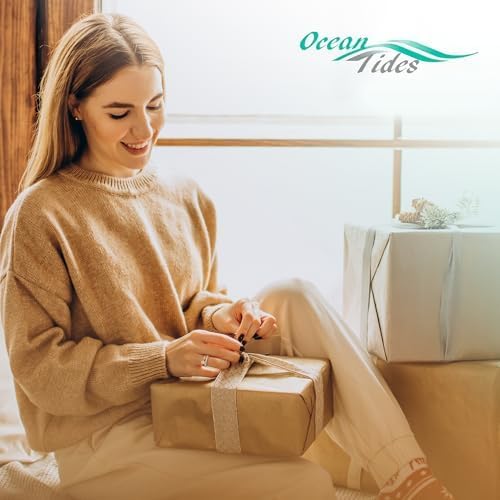 Miniatura 7 de Ocean Tides 100 hojas (14 x 20 pulgadas) de papel de regalo de Navidad, papel de seda de regalo a granel para manualidades, cumpleaños y vacaciones,