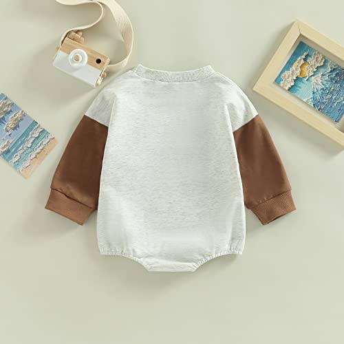 Lamuusaa Newborn Baby Girl Boy Outfits Funny Sayings Crewneck Sweatshirt Romper Bodysuit Oversized Fall Clothes #TOP6