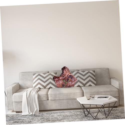 Oreiller de steak peluche VANZACK : coussin de simulation doux pour maison