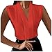 LINSINCH Tee Shirt été Manches Courtes pour Femmes Col Carré en Coton et Lin Lâché Casual Imprimée Caricature Haut de Sexy Tops (Red, XL)