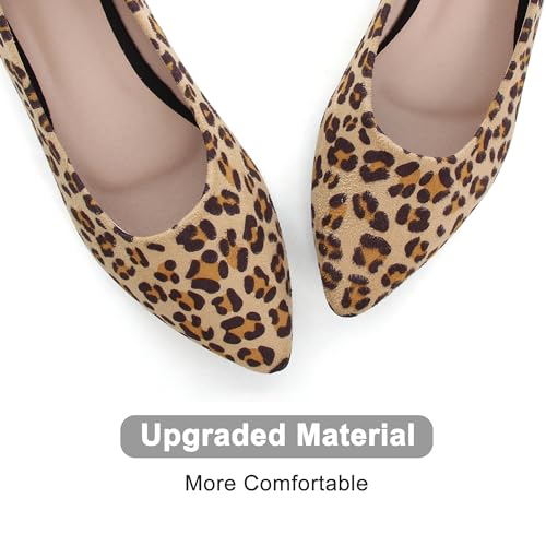 Image of Dear Time Women's Pointed Toe Ballet Flats Simple Casual Office Work Flats Slip-on Comfortable Shoes
