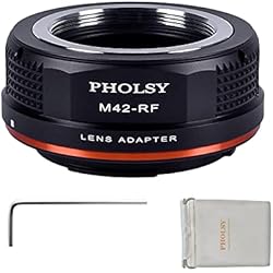 PHOLSY Adaptador Objetivos Montura Compatible con Objetivos Montura M42 42mm y Cuerpo Cámara Canon RF, EOS R, R6 Mark II, R7, R8, R10, R3, R5, R5C, R6, EOS RP, R50, M42-RF, 42mm-RF